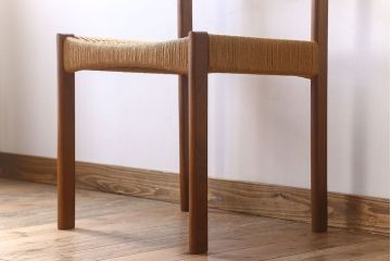 北欧家具　ビンテージ　ペーパーコードチェア(ダイニングチェア)(3)