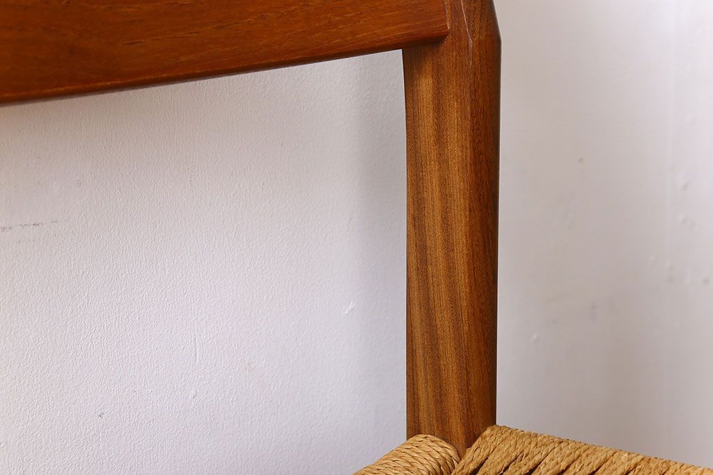 北欧家具　ビンテージ　ペーパーコードチェア(ダイニングチェア)(3)