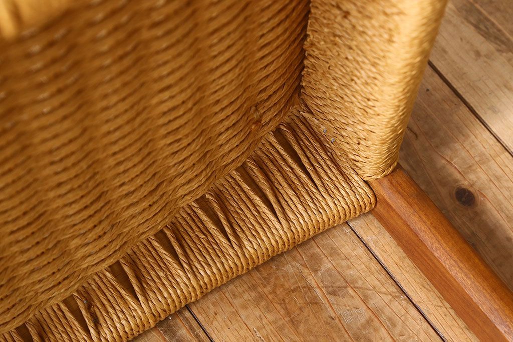 北欧家具　ビンテージ　ペーパーコードチェア(ダイニングチェア)(3)