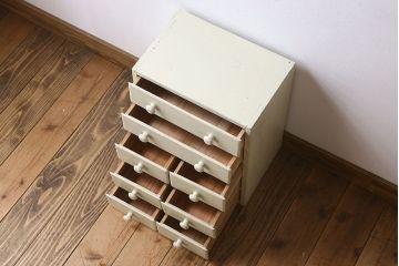 アンティーク家具　フランスアンティーク　アイボリーペイント　小引き出し(ドロワー)