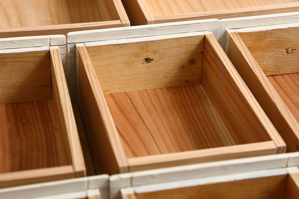 アンティーク家具　フランスアンティーク　アイボリーペイント　小引き出し(ドロワー)