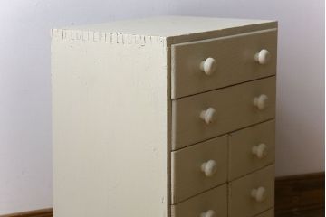 アンティーク家具　フランスアンティーク　アイボリーペイント　小引き出し(ドロワー)