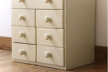 アンティーク家具　フランスアンティーク　アイボリーペイント　小引き出し(ドロワー)