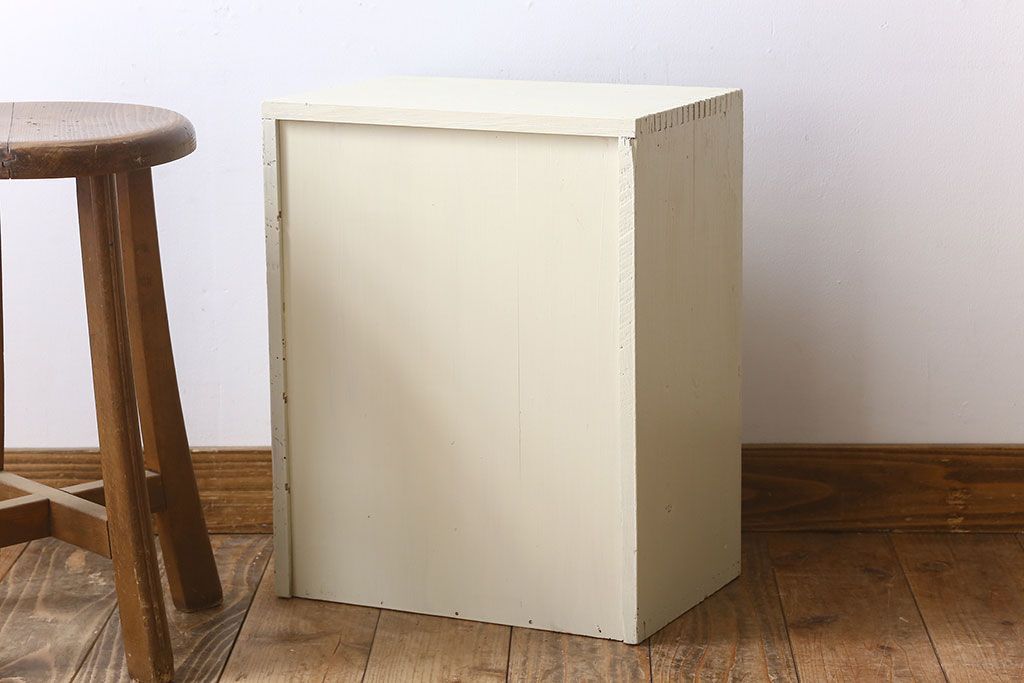 アンティーク家具　フランスアンティーク　アイボリーペイント　小引き出し(ドロワー)