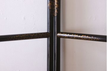 アンティーク雑貨　古民具・骨董　シンプルな屏風衣桁(3)
