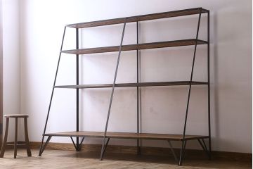 ラフジュ工房オリジナル　アイアンフレームのディスプレイラック【大】(陳列棚・飾り棚)(2)