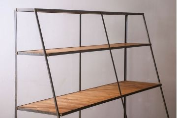 ラフジュ工房オリジナル　アイアンフレームのディスプレイラック【大】(陳列棚・飾り棚)(2)