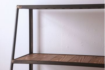 ラフジュ工房オリジナル　アイアンフレームのディスプレイラック【大】(陳列棚・飾り棚)(2)