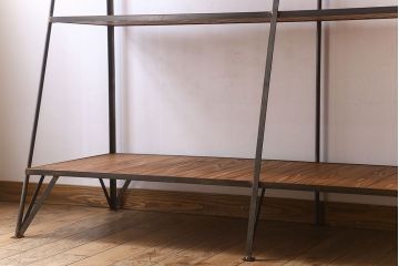 ラフジュ工房オリジナル　アイアンフレームのディスプレイラック【大】(陳列棚・飾り棚)(2)