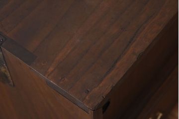 アンティーク家具　総桐材製!シンプルな鉄脚付きローボード