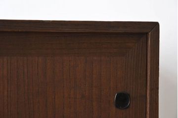 アンティーク家具　総桐材製!シンプルな鉄脚付きローボード