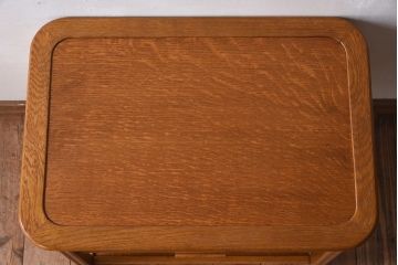 ヴィンテージ家具　イギリスビンテージ　オーク材製ソーイングテーブル(サイドテーブル)
