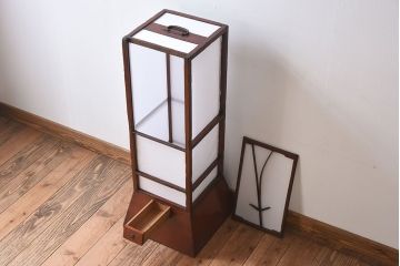 江戸明治期!和製アンティークの行灯(フロアスタンド)