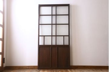 和製アンティーク　ダイヤガラス入り!おしゃれなデザインのガラス戸