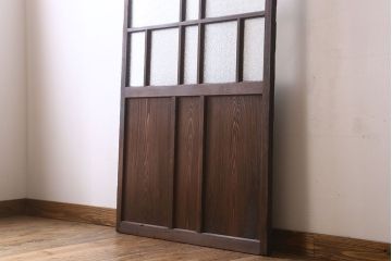 和製アンティーク　ダイヤガラス入り!おしゃれなデザインのガラス戸