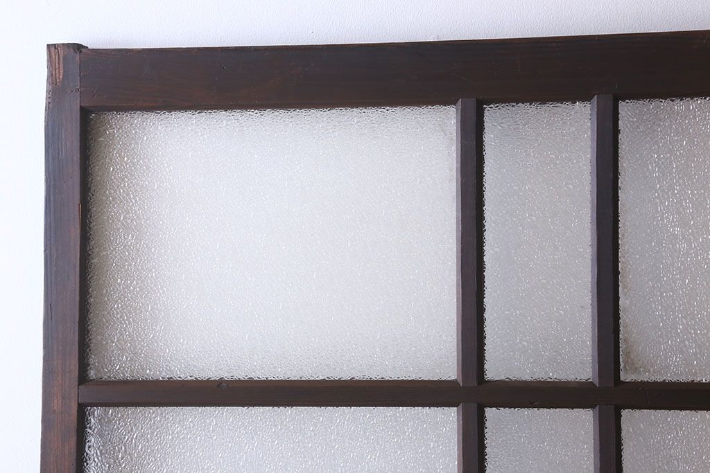 和製アンティーク　ダイヤガラス入り!おしゃれなデザインのガラス戸