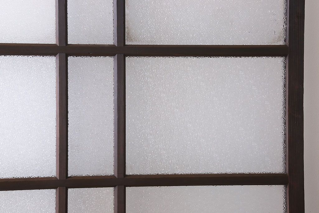 和製アンティーク　ダイヤガラス入り!おしゃれなデザインのガラス戸