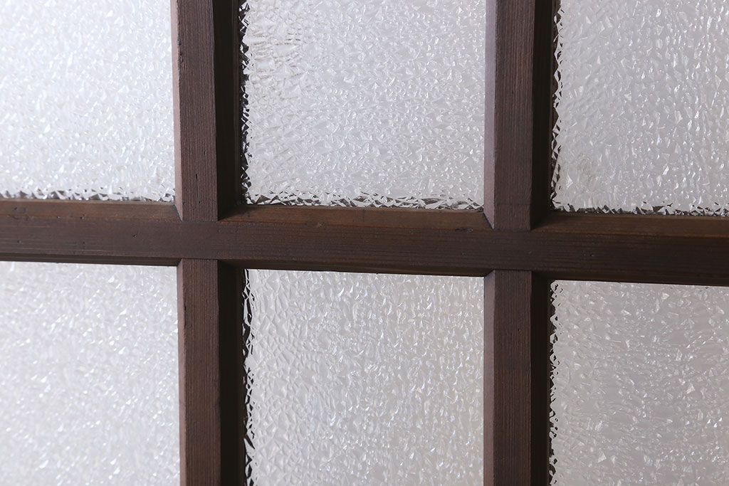 和製アンティーク　ダイヤガラス入り!おしゃれなデザインのガラス戸