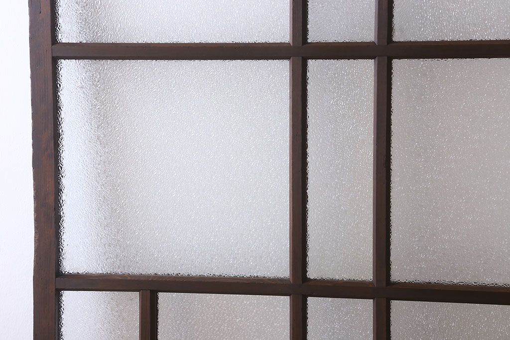 和製アンティーク　ダイヤガラス入り!おしゃれなデザインのガラス戸