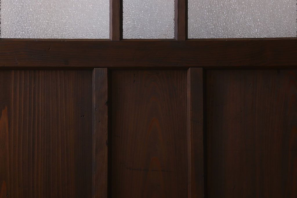 和製アンティーク　ダイヤガラス入り!おしゃれなデザインのガラス戸