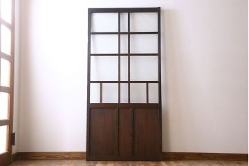 和製アンティーク　ダイヤガラス入り!おしゃれなデザインのガラス戸