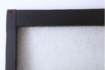 和製アンティーク　ダイヤガラス入り!おしゃれなデザインのガラス戸
