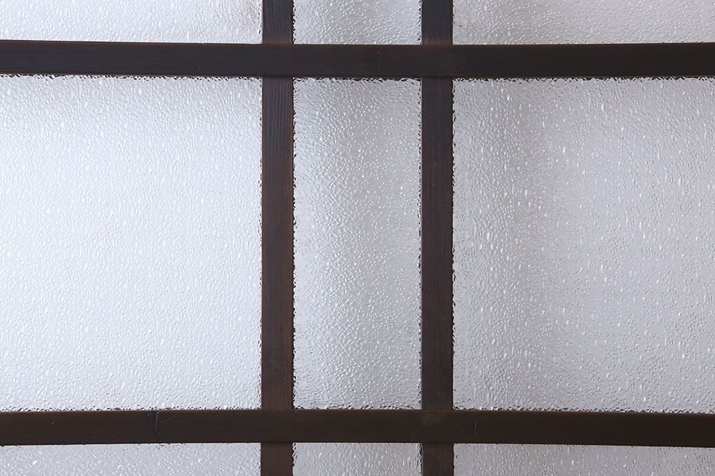 和製アンティーク　ダイヤガラス入り!おしゃれなデザインのガラス戸