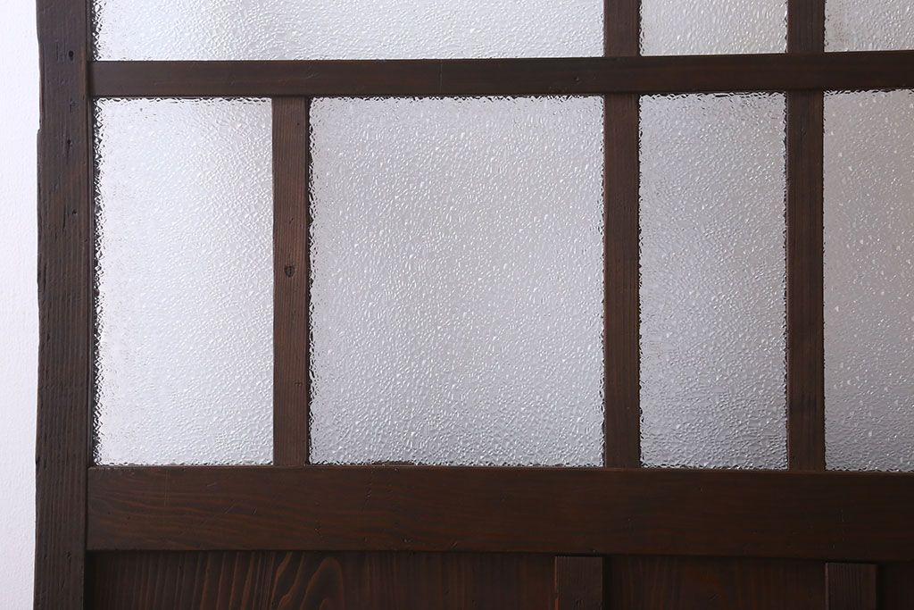 和製アンティーク　ダイヤガラス入り!おしゃれなデザインのガラス戸