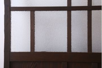 和製アンティーク　ダイヤガラス入り!おしゃれなデザインのガラス戸