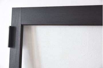 【M様ご成約分-左】ビンテージ　両開き　無垢材!特大ガラスドア2枚セット(間仕切り・パーテーション)
