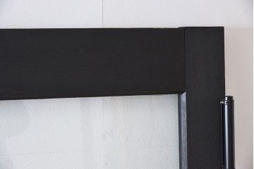 【M様ご成約分-左】ビンテージ　両開き　無垢材!特大ガラスドア2枚セット(間仕切り・パーテーション)