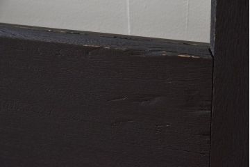 【M様ご成約分-左】ビンテージ　両開き　無垢材!特大ガラスドア2枚セット(間仕切り・パーテーション)