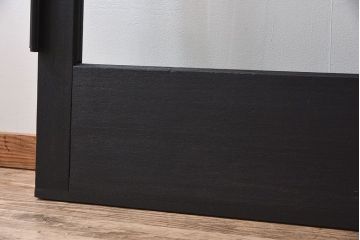 【M様ご成約分-左】ビンテージ　両開き　無垢材!特大ガラスドア2枚セット(間仕切り・パーテーション)