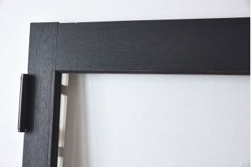【M様ご成約分-左】ビンテージ　両開き　無垢材!特大ガラスドア2枚セット(間仕切り・パーテーション)