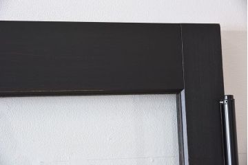 【M様ご成約分-左】ビンテージ　両開き　無垢材!特大ガラスドア2枚セット(間仕切り・パーテーション)