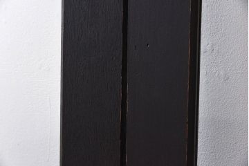 【M様ご成約分-左】ビンテージ　両開き　無垢材!特大ガラスドア2枚セット(間仕切り・パーテーション)
