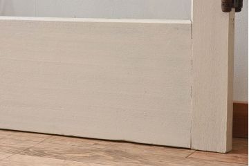 ビンテージ　両開き　無垢材!特大ガラスドア2枚セット(間仕切り・パーテーション)