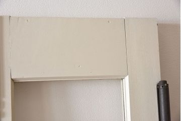 ビンテージ　両開き　無垢材!特大ガラスドア2枚セット(間仕切り・パーテーション)