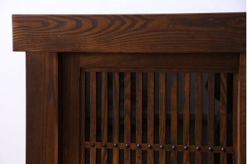 中古　民芸家具　国産　手作り　五尺　栗無垢材製!収納箪笥サイドボード(水屋箪笥)