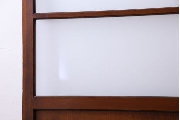 和製アンティーク　レトロな古い木のガラス戸2枚セット