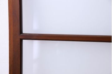 和製アンティーク　レトロな古い木のガラス戸2枚セット