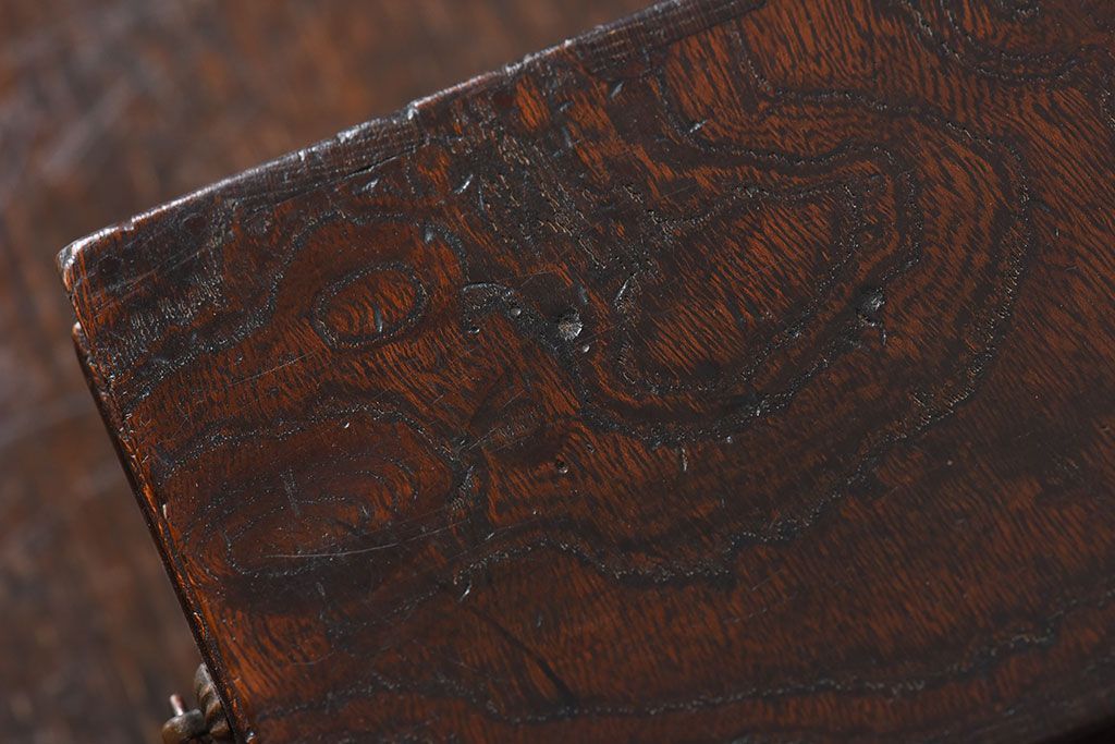 アンティーク家具　アンティーク　総欅材!とても小さな小引き出し(印箱)