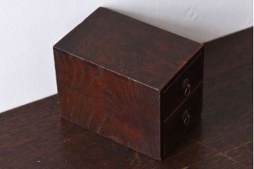 アンティーク家具　アンティーク　総欅材!とても小さな小引き出し(印箱)