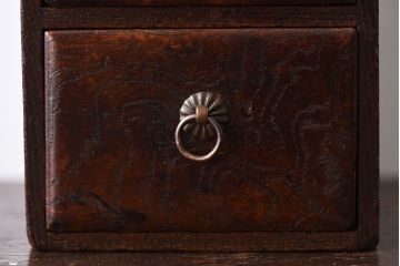 アンティーク家具　アンティーク　総欅材!とても小さな小引き出し(印箱)