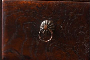 アンティーク家具　アンティーク　総欅材!とても小さな小引き出し(印箱)