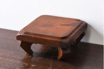 アンティーク家具　昭和期　古い木のアンティーク花台