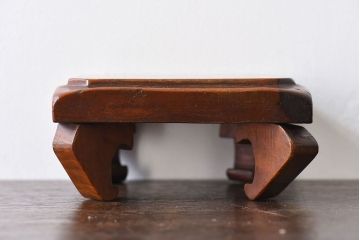 アンティーク家具　昭和期　古い木のアンティーク花台