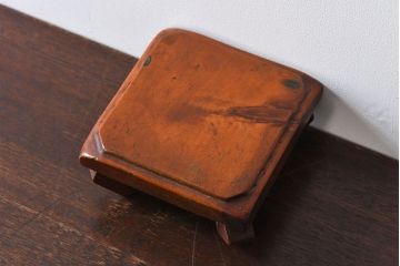 アンティーク家具　昭和期　古い木のアンティーク花台