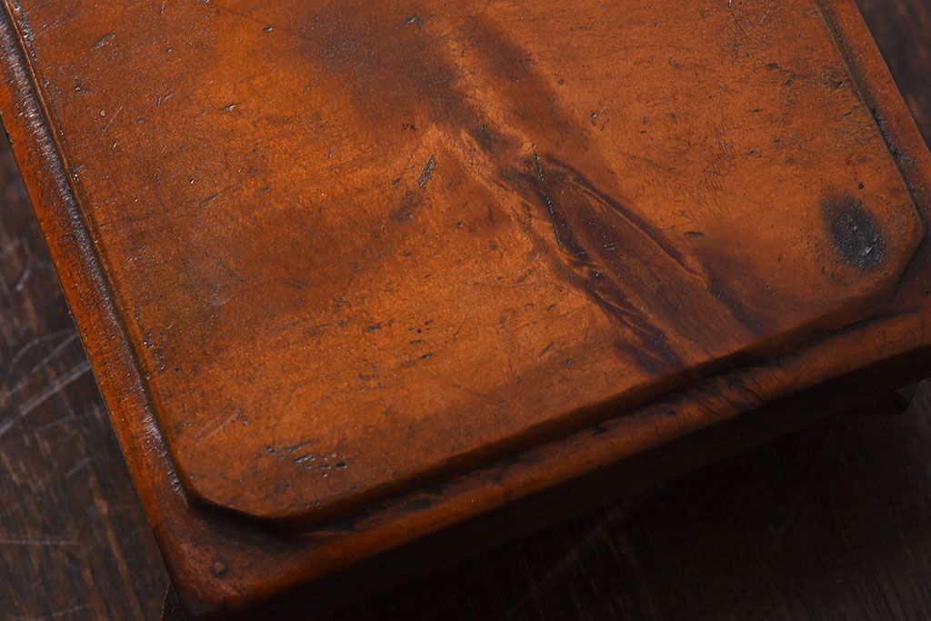 アンティーク家具　昭和期　古い木のアンティーク花台