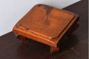 アンティーク家具　昭和期　古い木のアンティーク花台